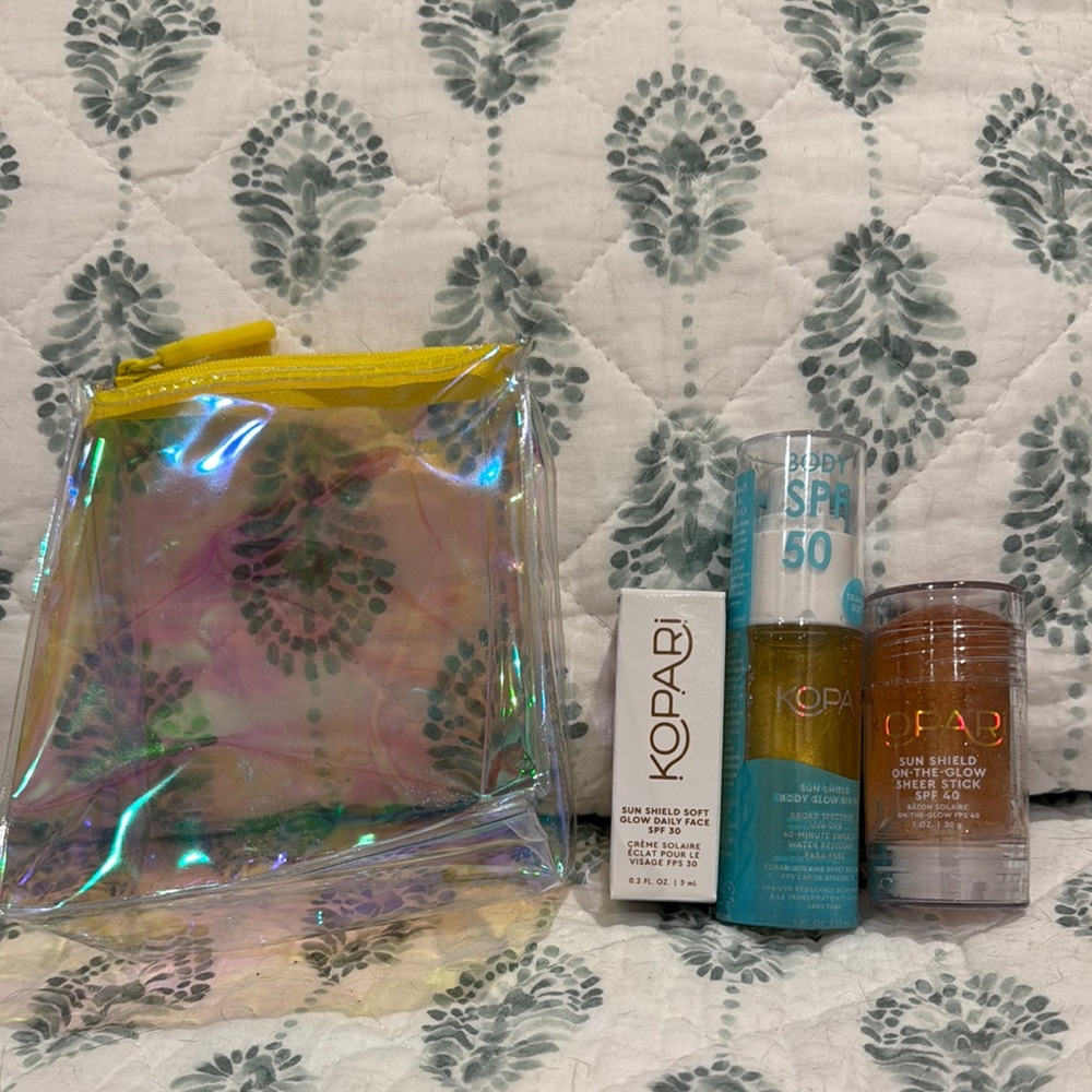 Kopari Sun Care Collection with Iridescent Bag